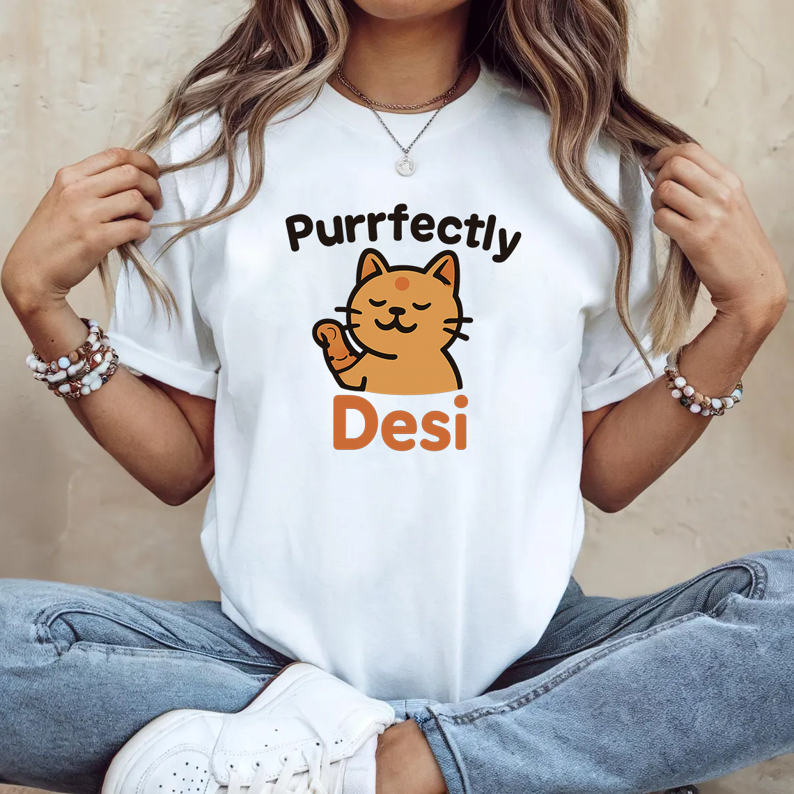 Purrfectly Desi | Women's Classic T-Shirt